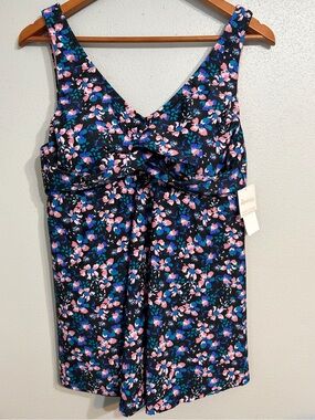 Raisins Roamans Blush Pink Mesh-Lined Swimdress